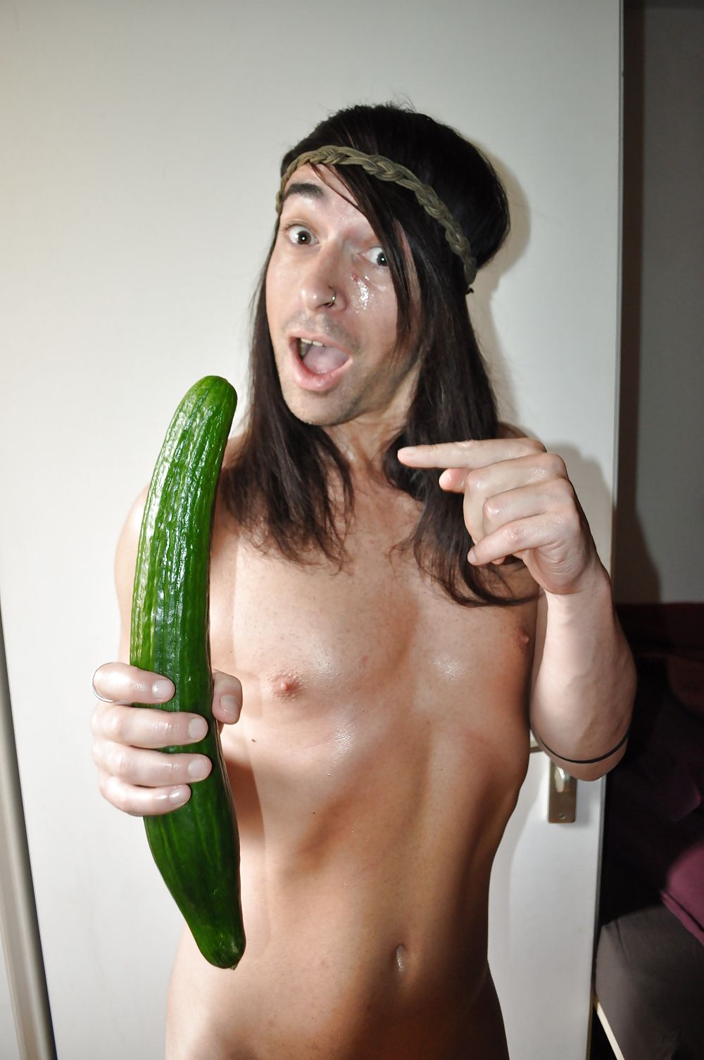 Tygra gets off with two huge cucumbers #12