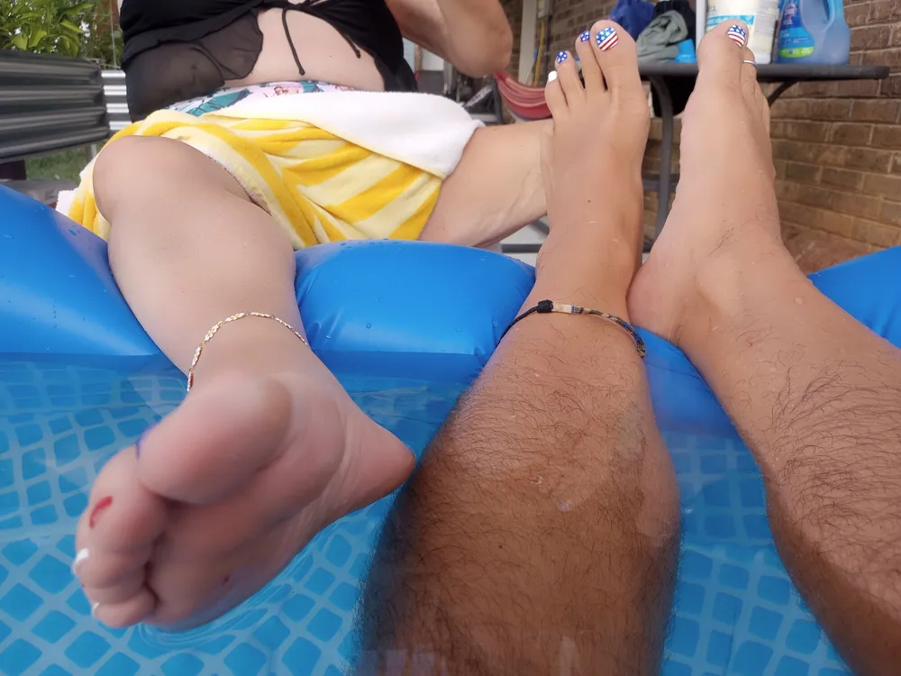 Lazy feet in the pool #5