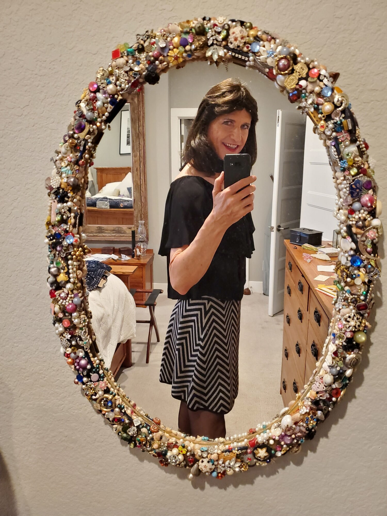 Black and White mini skirt #24