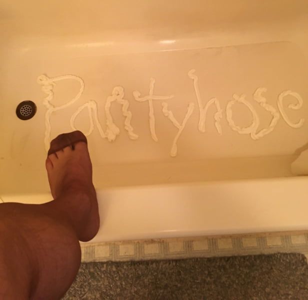 Jet Brown Pantyhose and Bath Tub #5