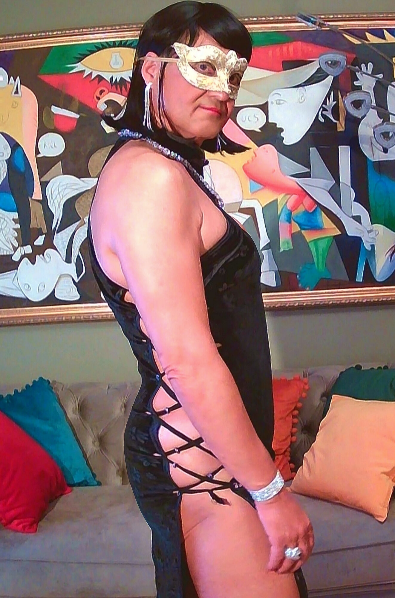me , in black Dress
