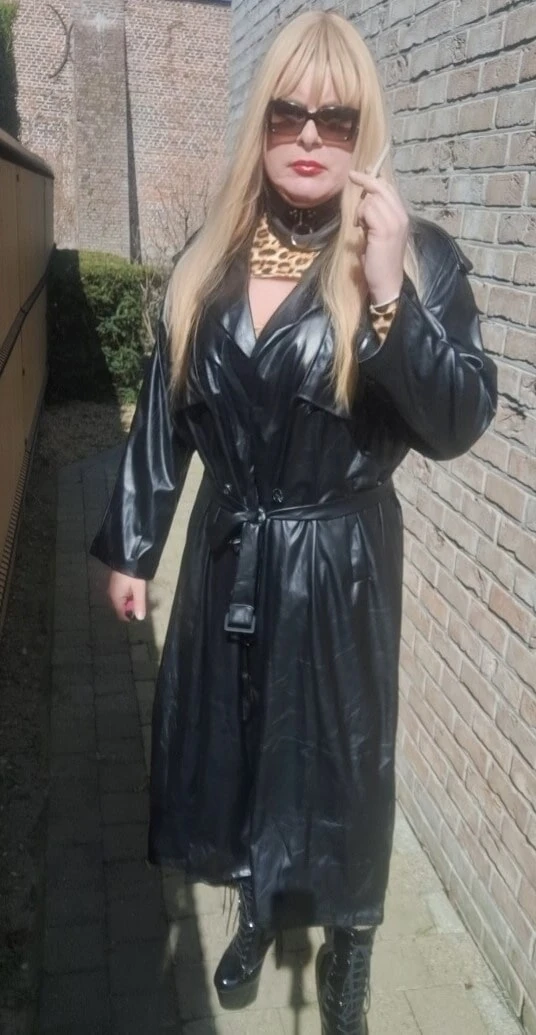 Smoking in black coat #5