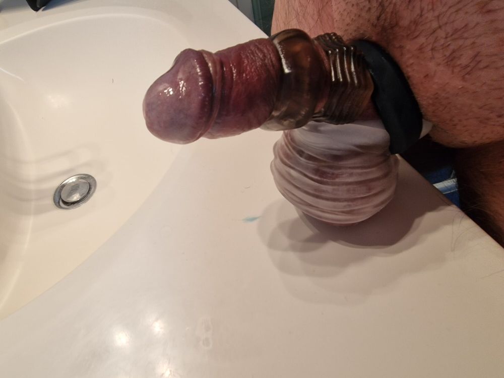 More strapped cock and balls #15