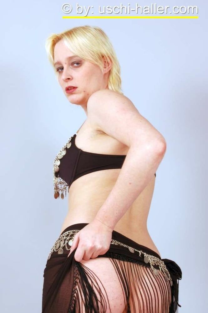 Photo shoot with blonde cum slut Dany Sun as a belly dancer #32