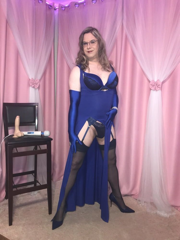  Joanie - Blue Maxi Vest Dress and Lady Marlene Part 3 #13