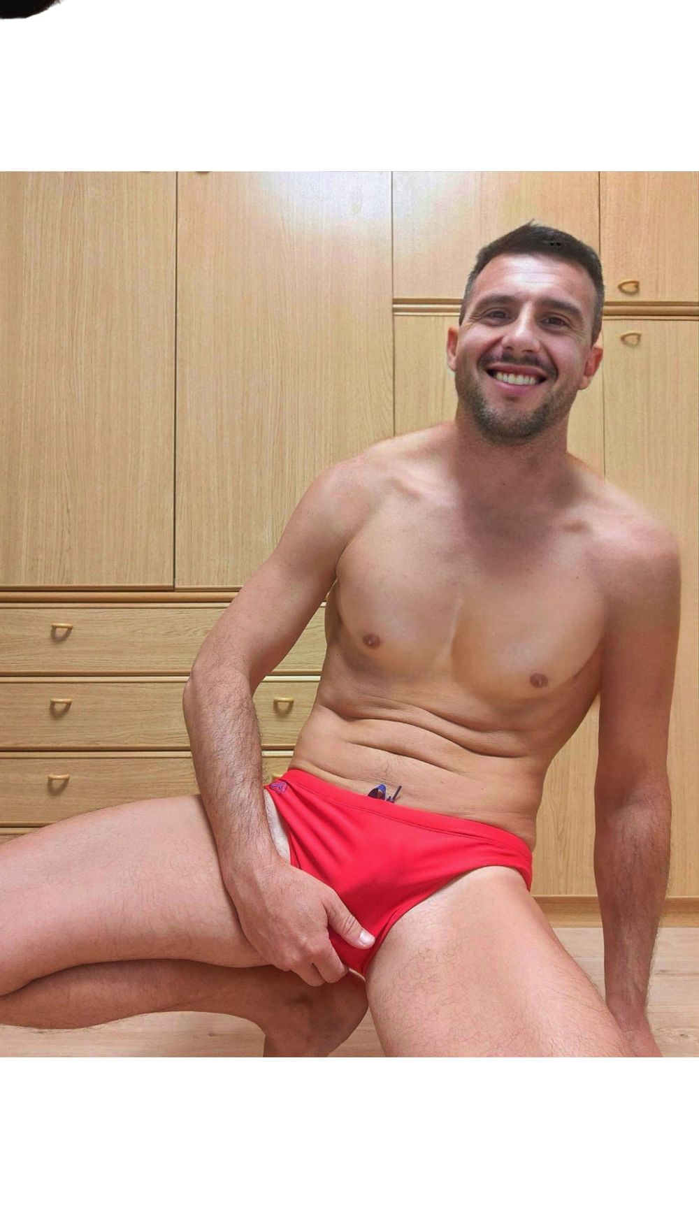 Red speedo swim