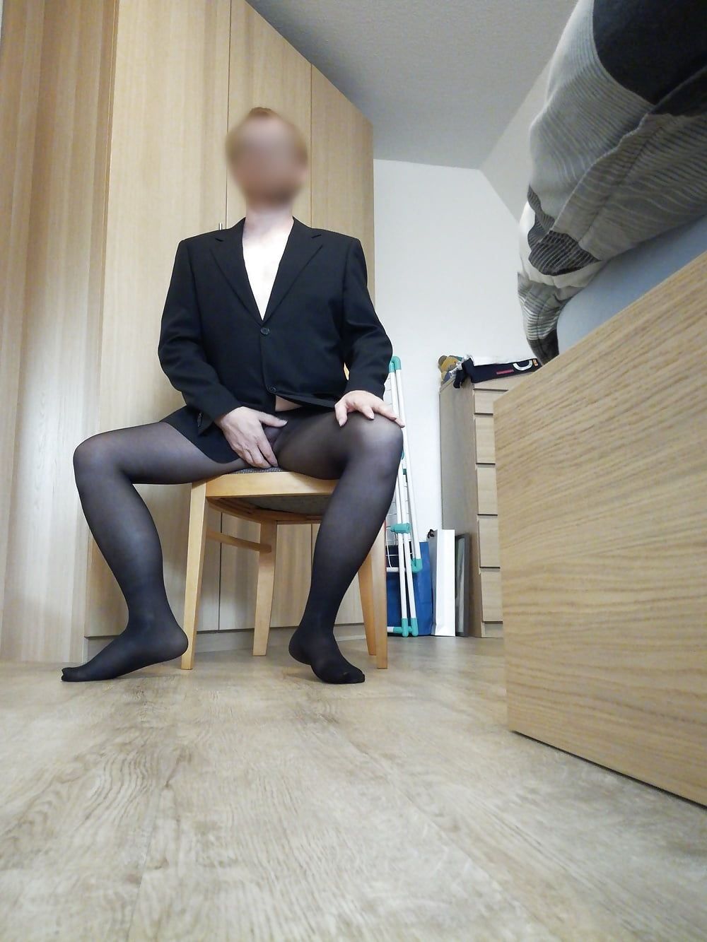 Wearing my black pantyhose again #33