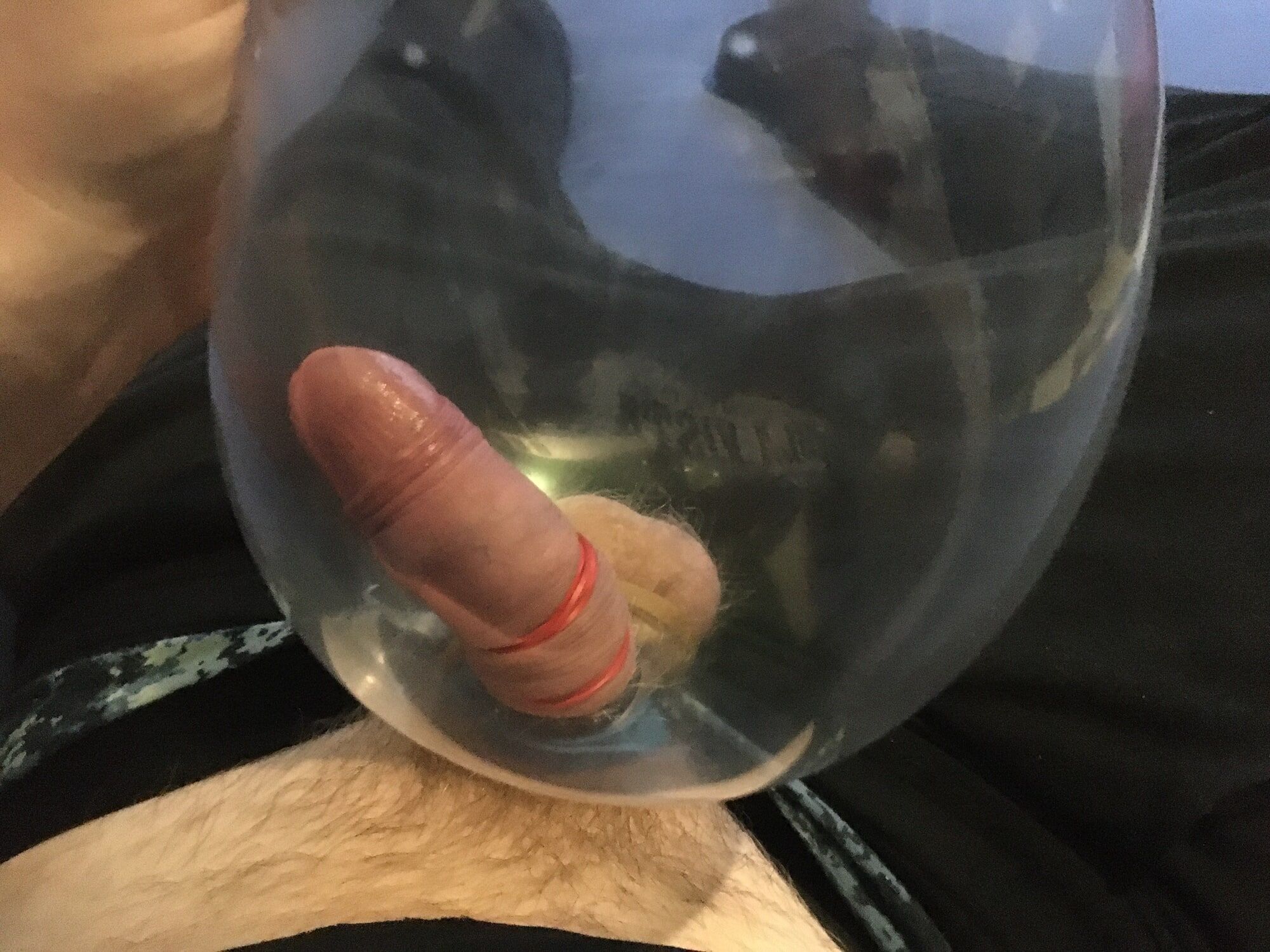 Haired Dick And Balls With Rubber Bands Condom Ballon  fuck