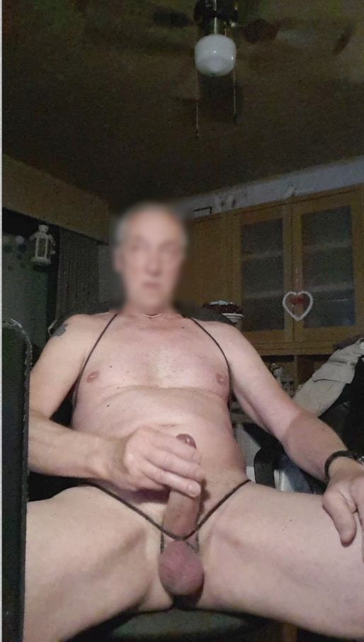 exhibitionist daddy grandpa big dick bondage sexshow cumshot #12