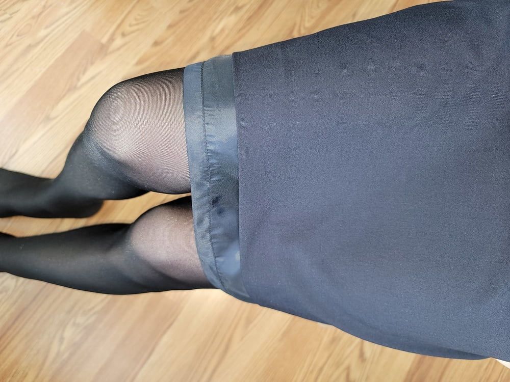 Flight Attendant Skirt with Sliky lining and Pantyhose  #10