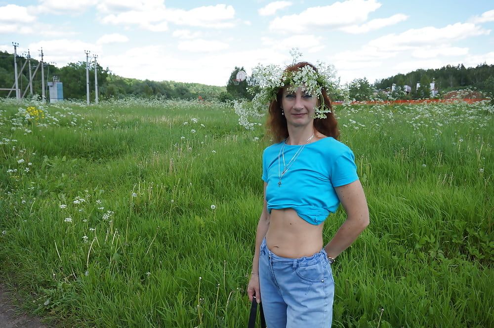 My Wife in White Flowers (near Moscow) #22