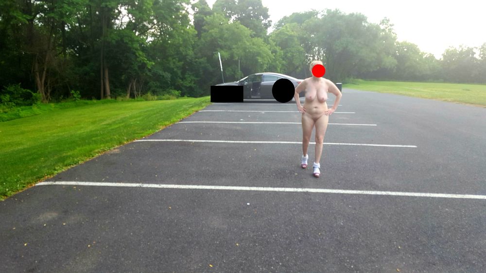 naked parking lot walk #21