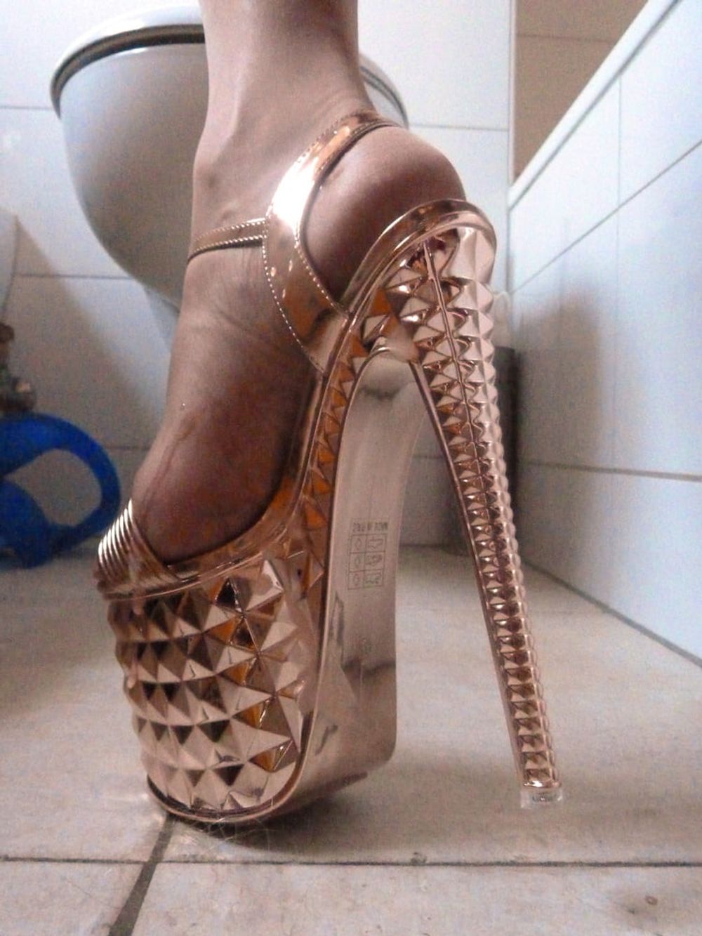 golden platform high heels #22