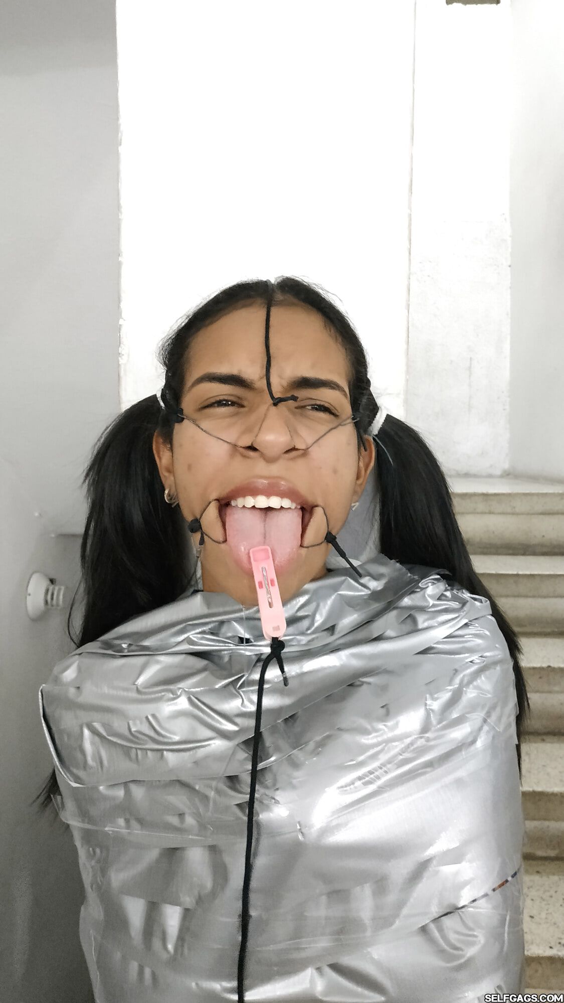 Mummified Latina Slut Mouth Hooked And Helpless #7