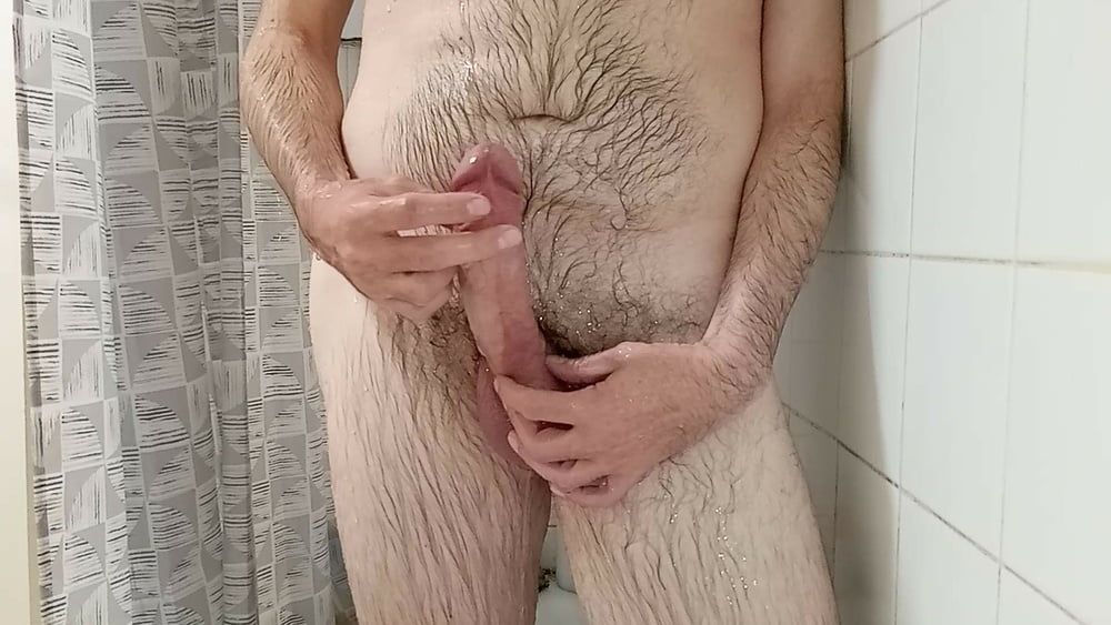 Rockard Daddy in the Shower Playing with Hard Cock #13