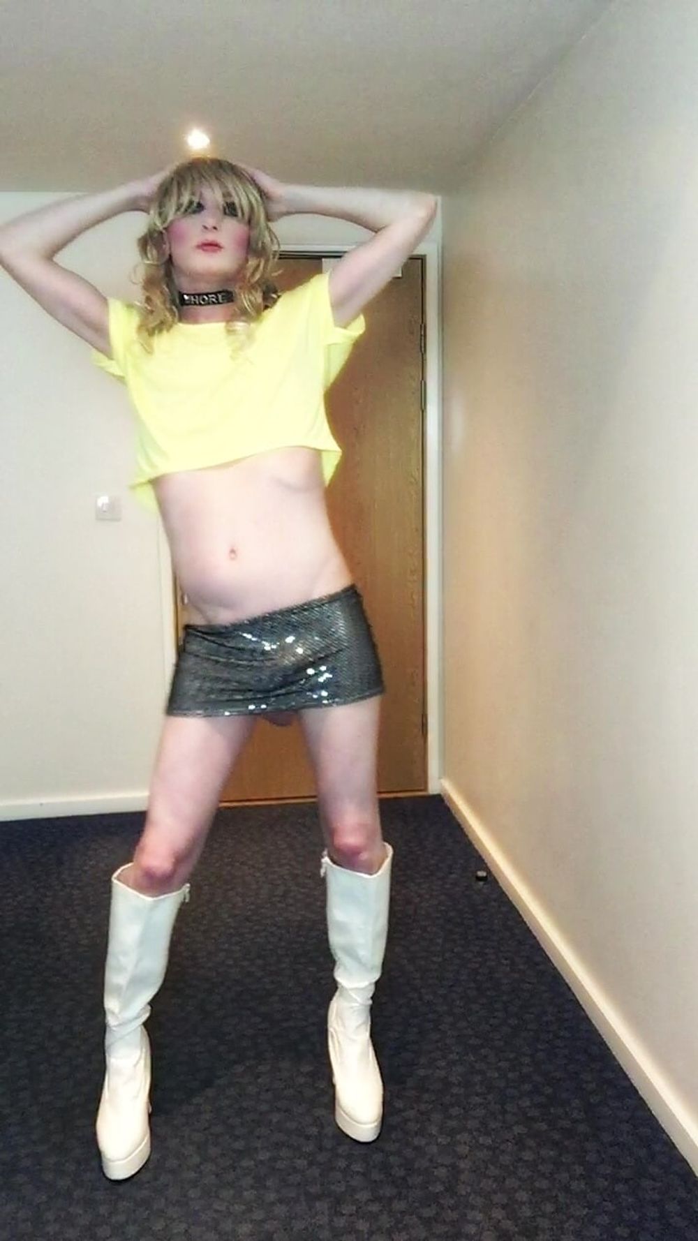 Sissy Poses In Sparkly Skirt #8