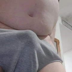Daddy ejaculates in underwear