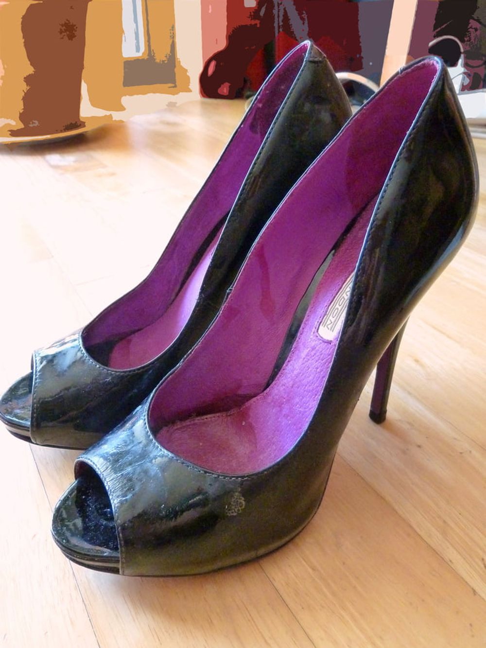 wife&#039;s purple Buffalo heels #34