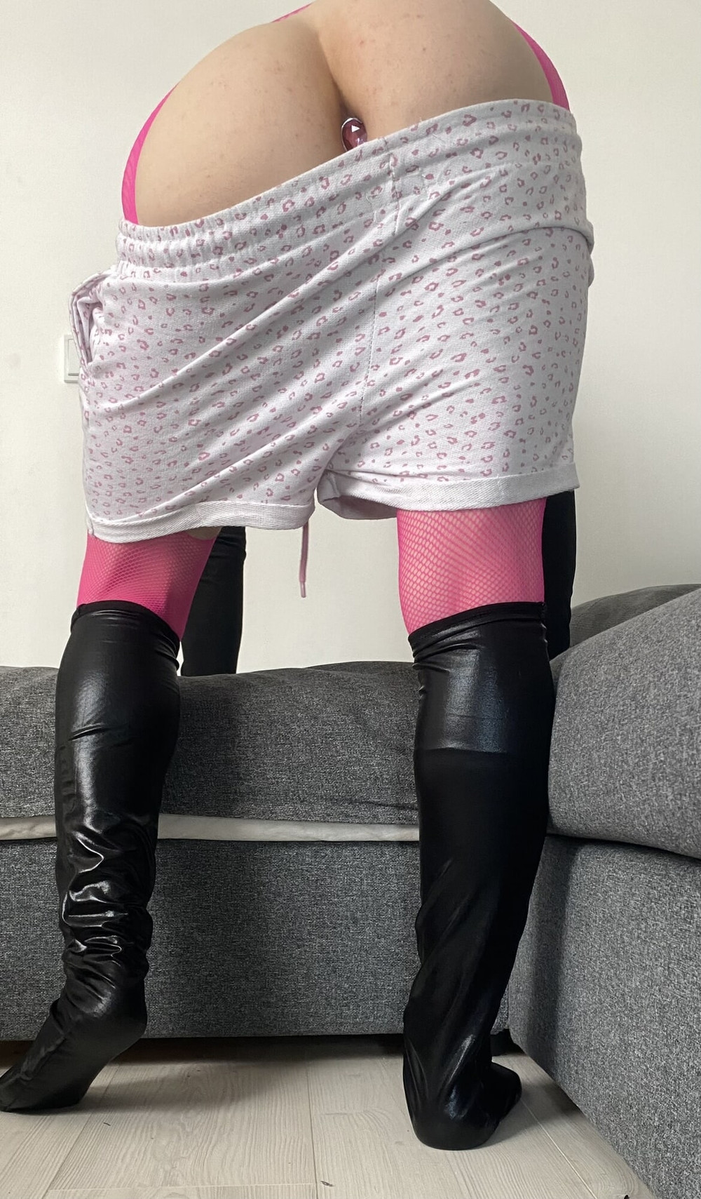 PINK FEMBOY ANAL IN FISHNET #11