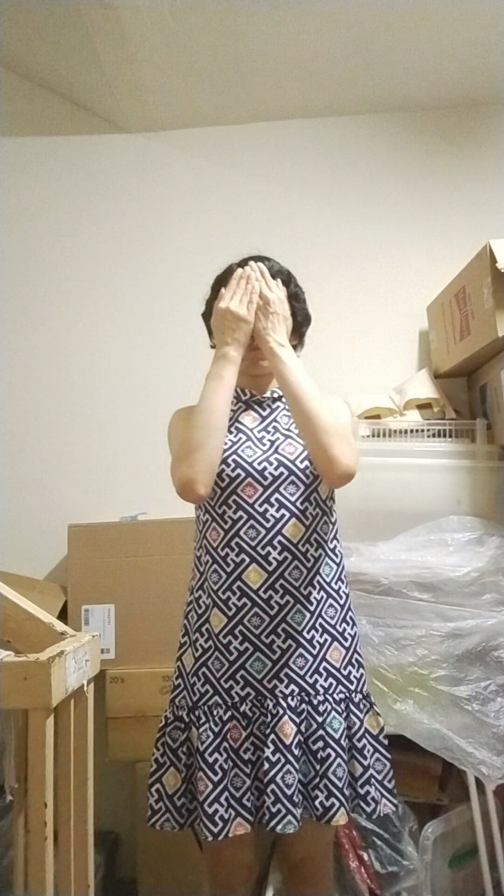 Secretly wearing office lady lingerie and dress. #11