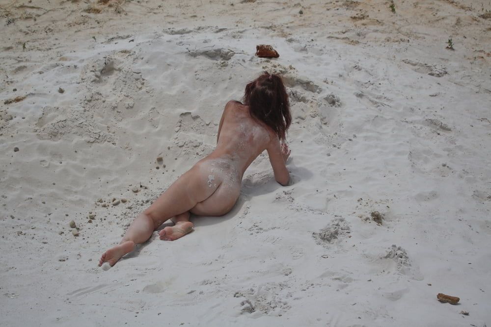 Naked on White Sand #34