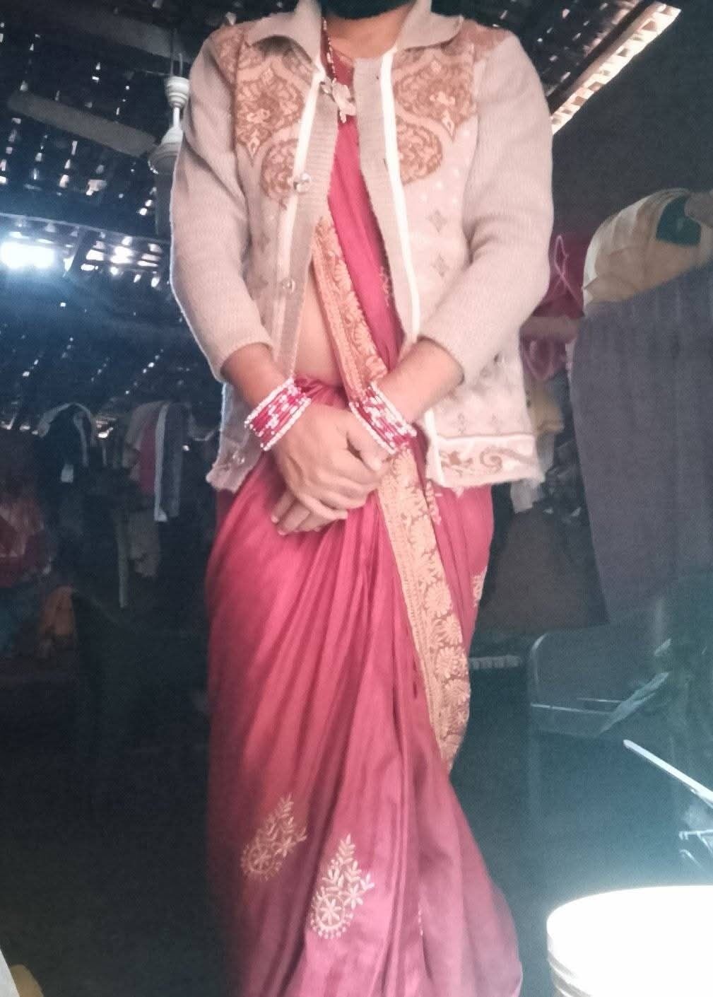 Wear red saree #15