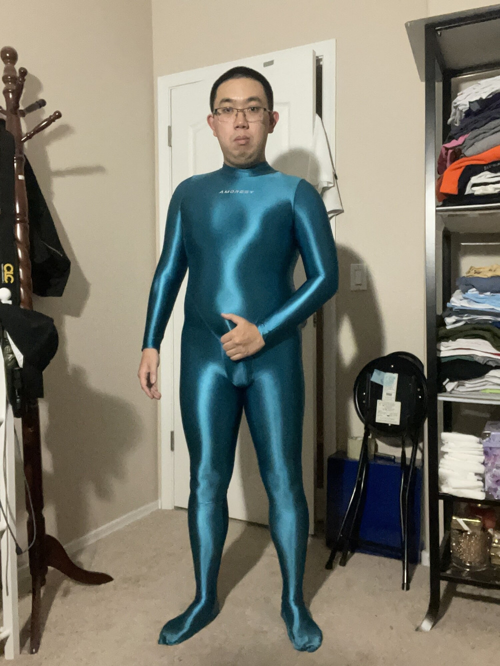 Coral Blue Amoresy Spandex Suit #5