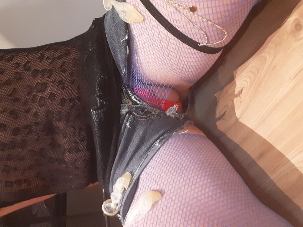 I love to play with lingerie and own com condom #6