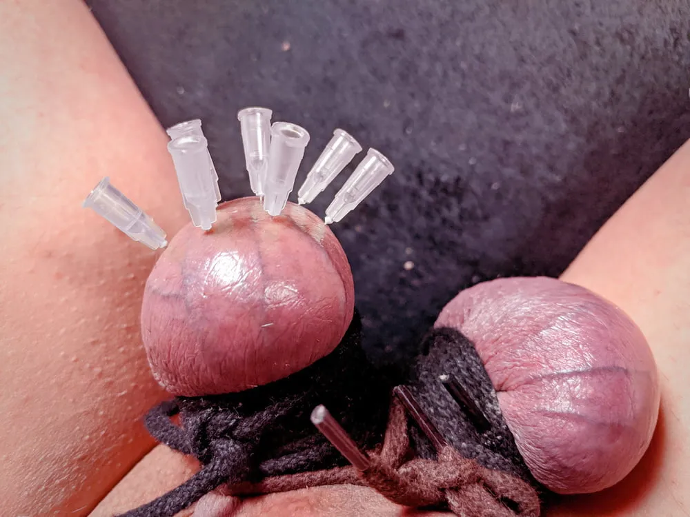 Testicle Skewering Needles in Balls CBT Session