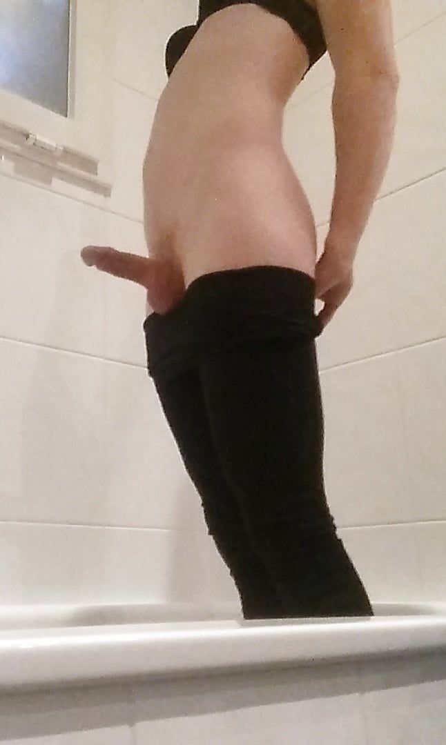 Horny in black leggings #10