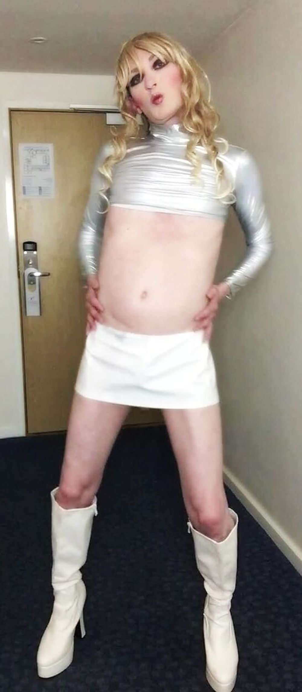 Sissy Sandra Poses In Silver #31