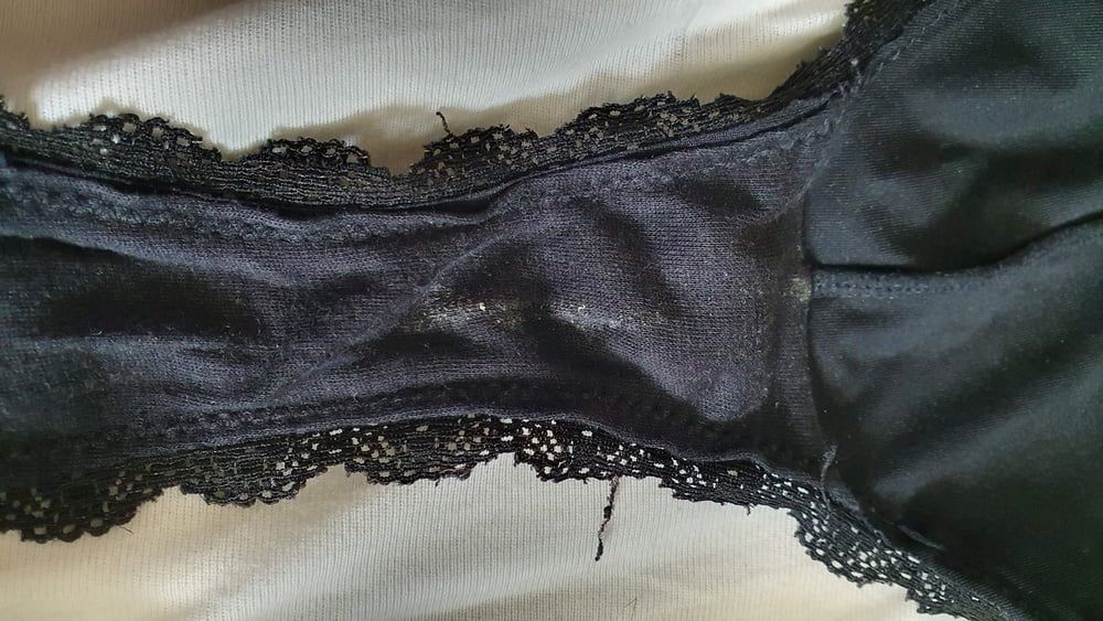 Cum on used Black panties #2