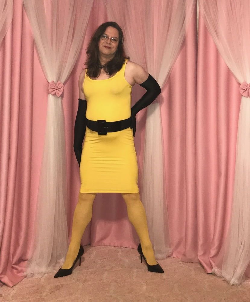 Joanie - Yellow Pencil Dress #23