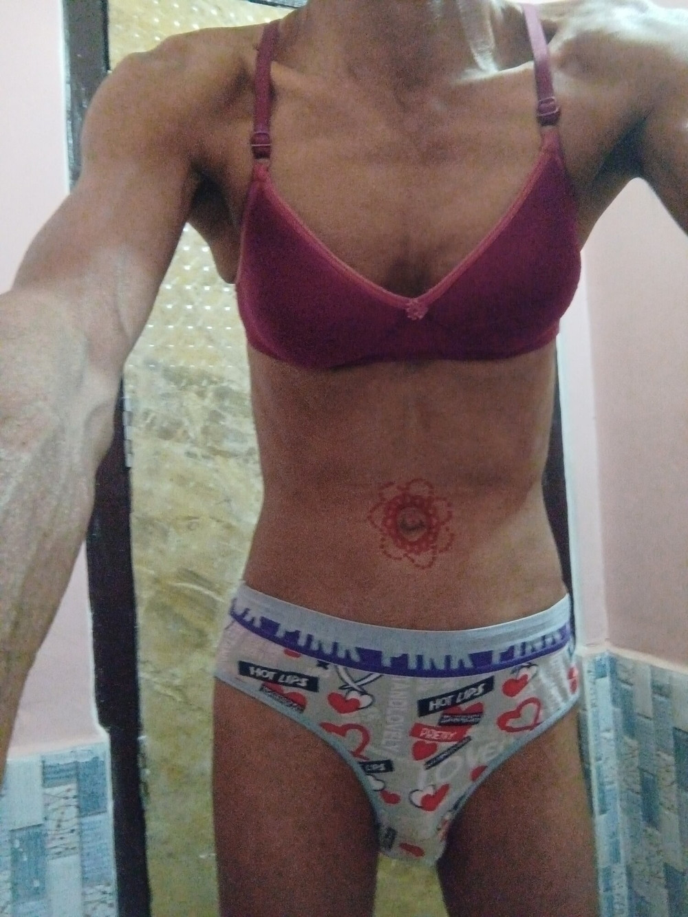Sissy wearing bra panty #13