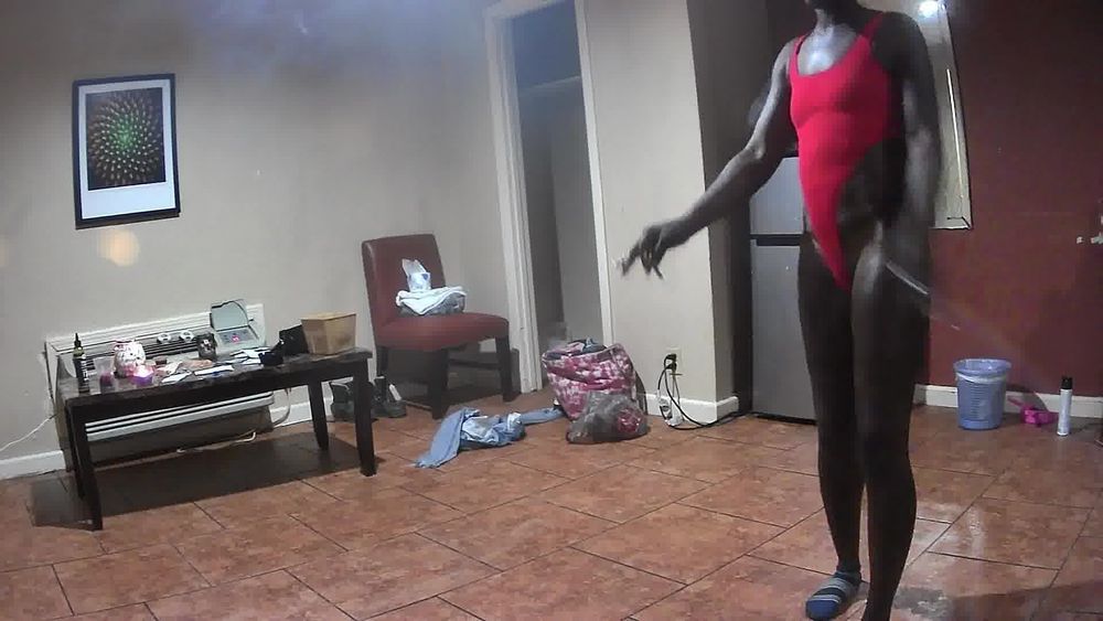 Sexy Chocolate milf Completely Nude Petite Spinner #17