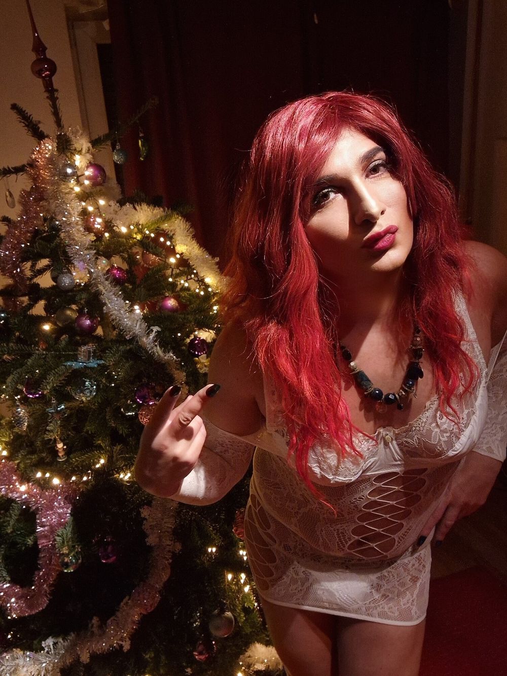 Sexy mature xmas tranny #10