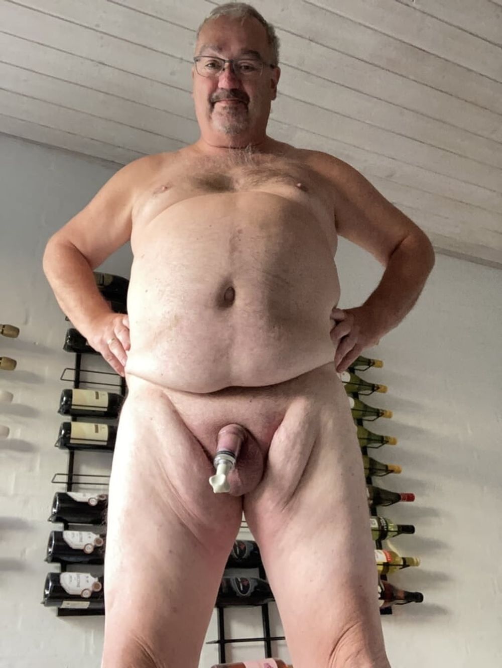 Big, fat man with micro penis #7