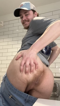 White Boy Shows Off His Tight Sexy White Ass In Public Bathr
