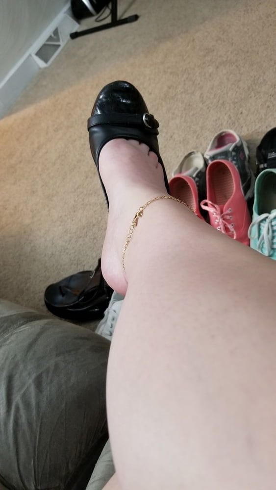Playing in my shoe closet pretty feet heels flats milf  wife #18