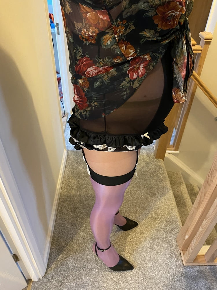 Purple stockings and lingerie #18