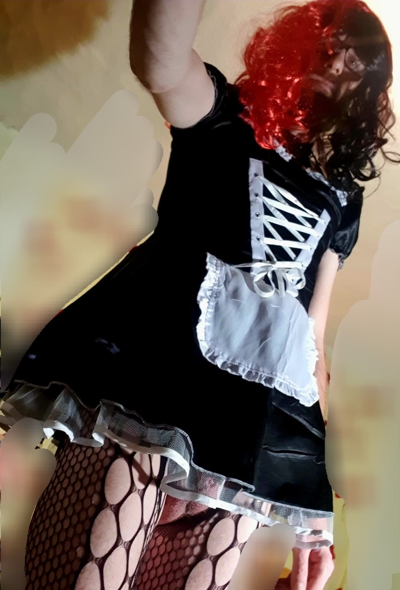 Slutty whore Maid dress outfit #10