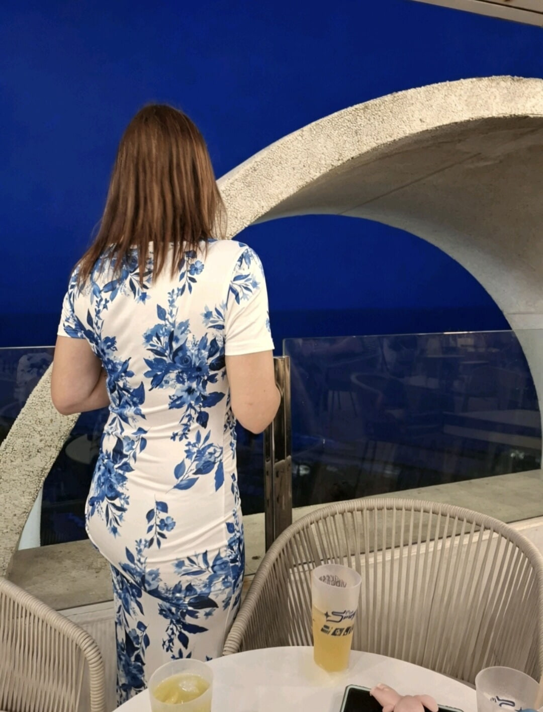 Drinks at sky bar in Spain