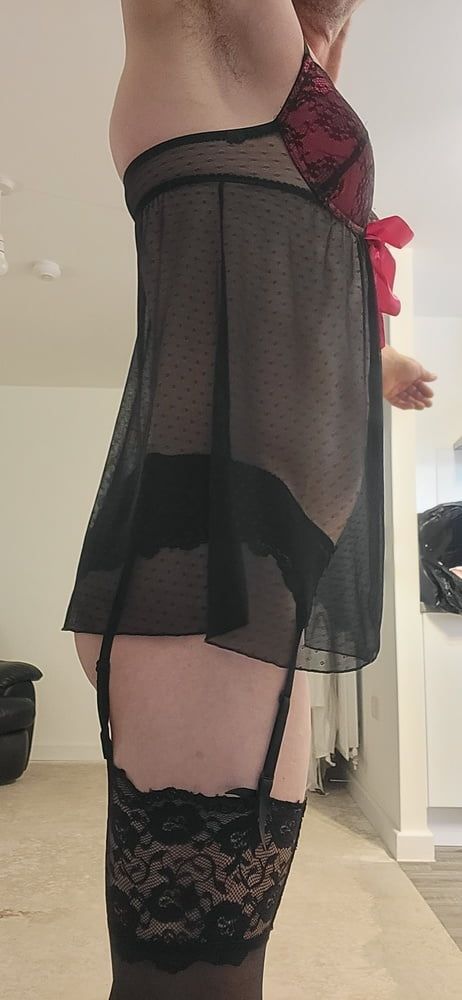 ladyboy crossdresser in lingerie and stockings  #56