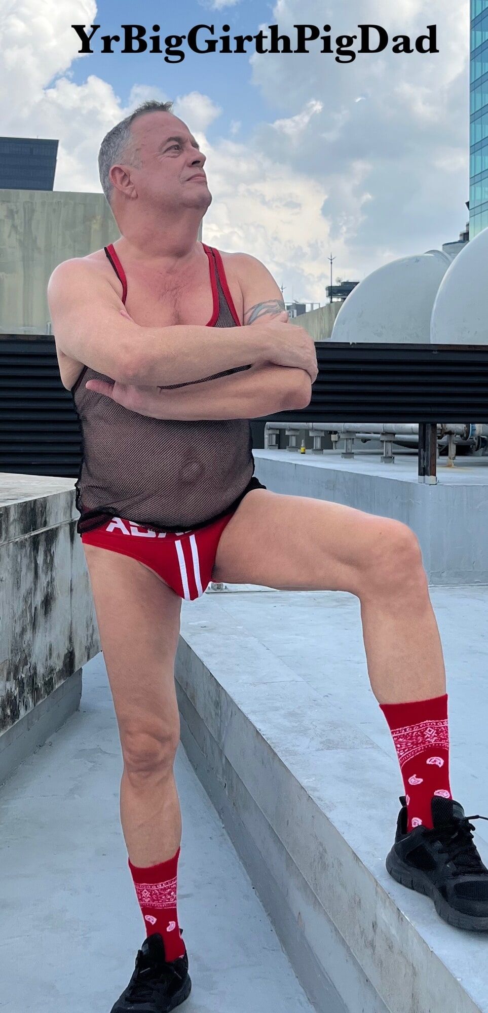 New Jockstrap collection on the roof of my condo. #25