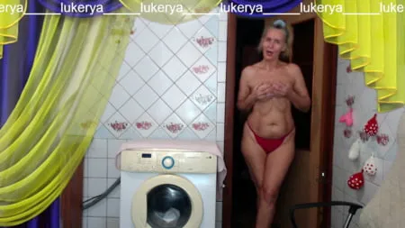 the middle aged but sexy body of the cheerful lukerya               