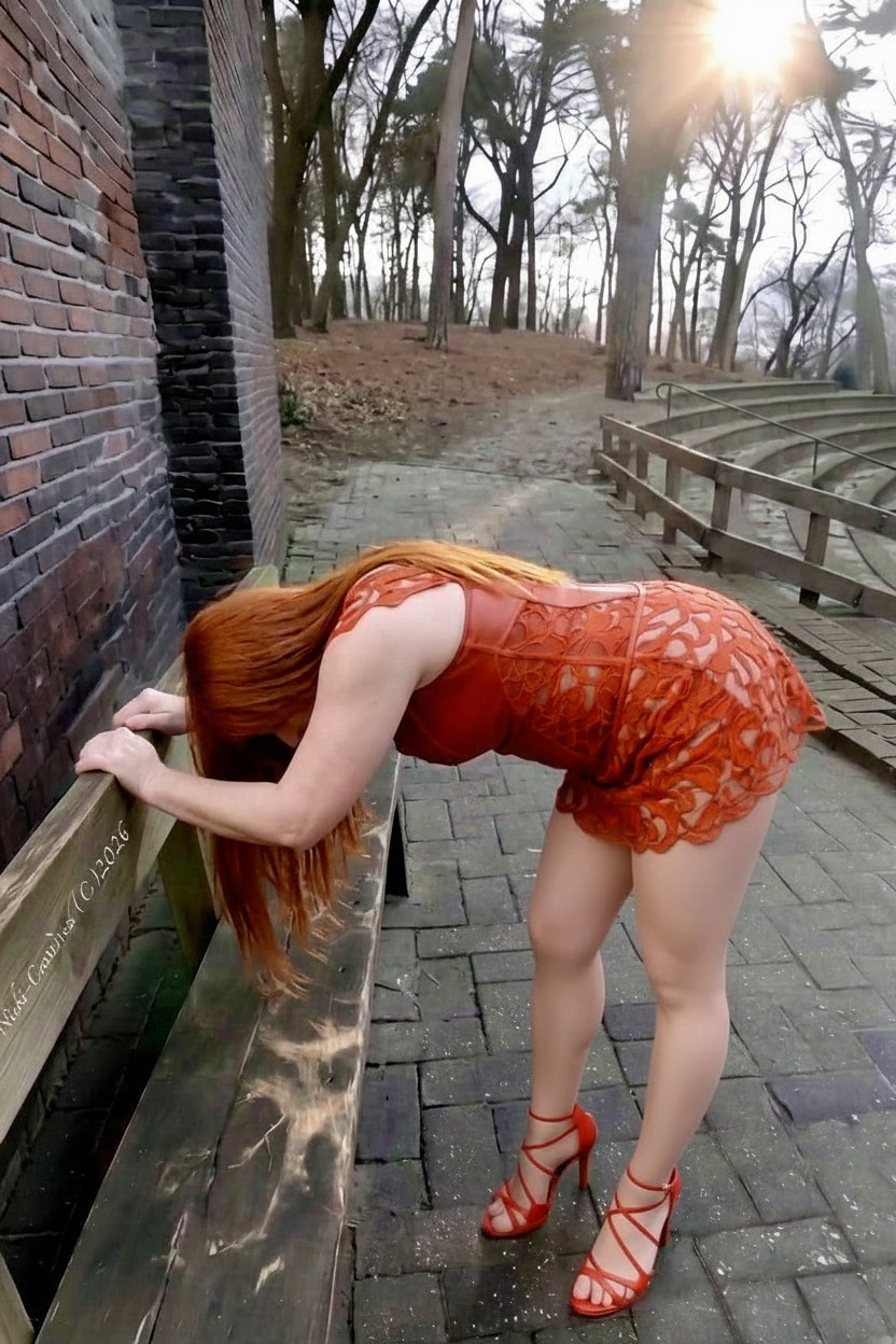 Nicki-Crossdress sexy red Dress #4