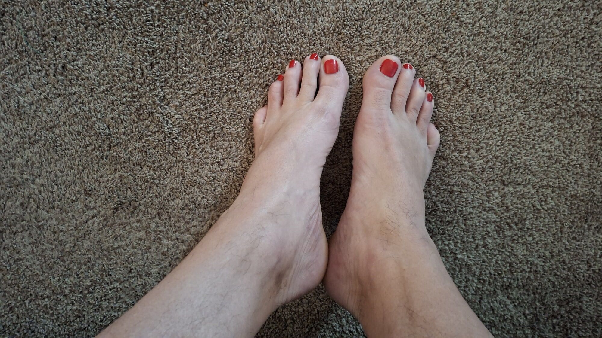 My toes painted red #15