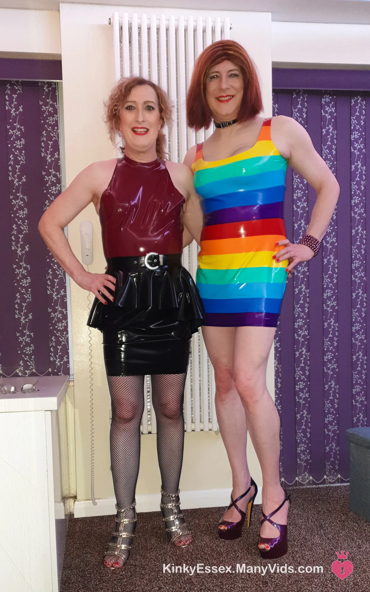 Sexy Colour Latex Dresses for Lucy and Lisa  