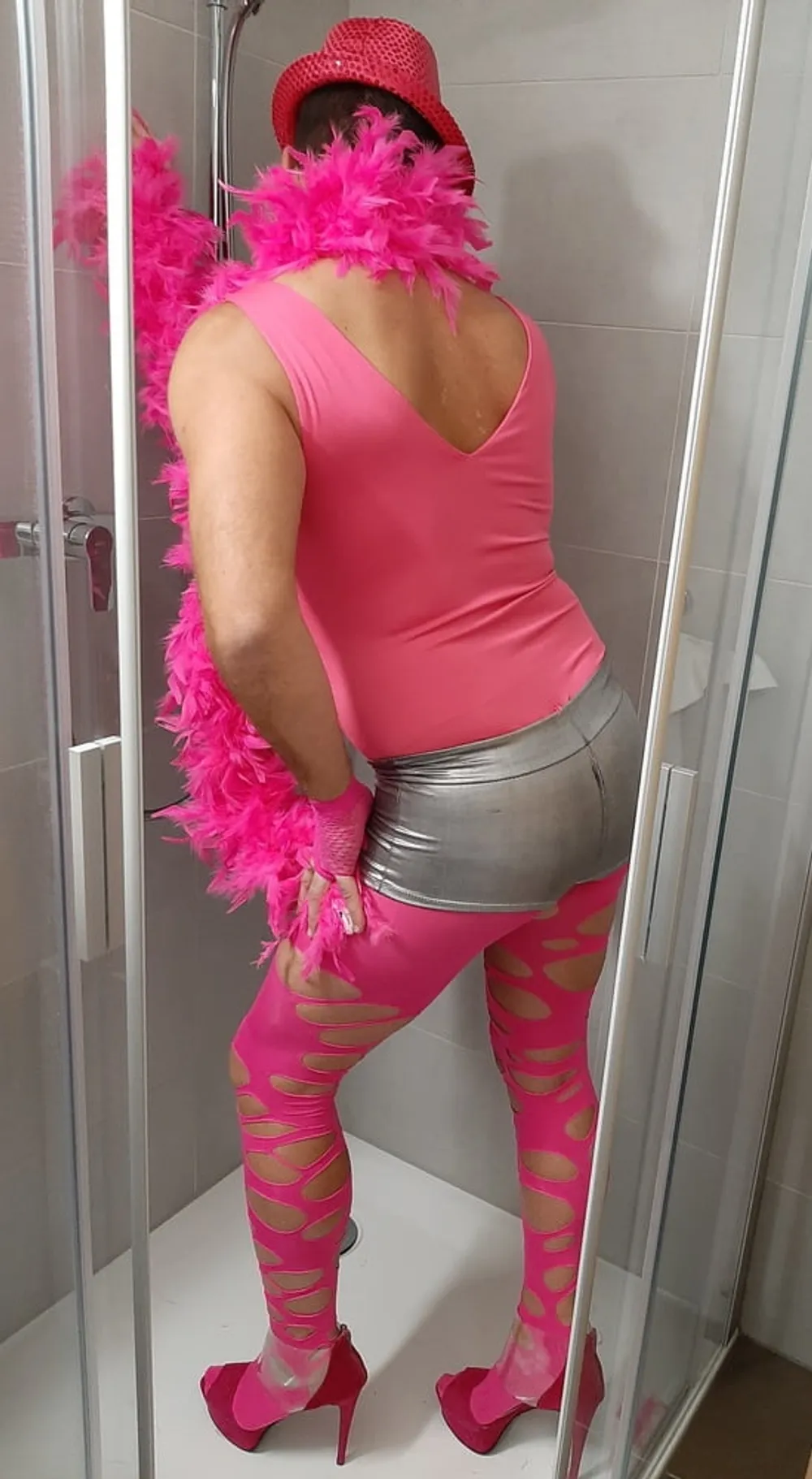 Party Sissy in the shower #2