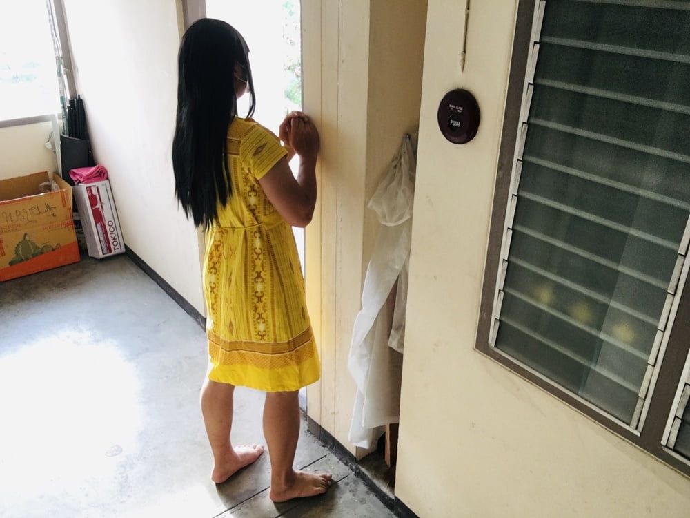 Dress Yellow Teen ladyboy #10